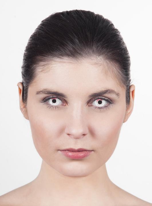 Actual product image Metamorph Blutendes Auge weiss mit Dioptrien (White)