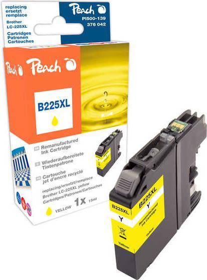 Produktbild Peach Tinte Brother LC-225XL Yellow (Y)