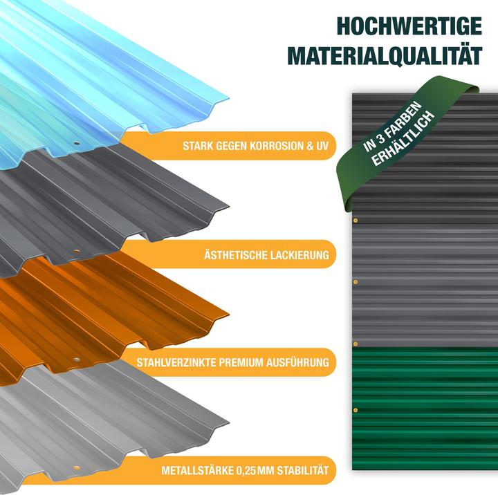 Immagine prodotto Kesser 14 Profilbleche 110cm x 46cm = 7 m² Dachblech Dachplatten