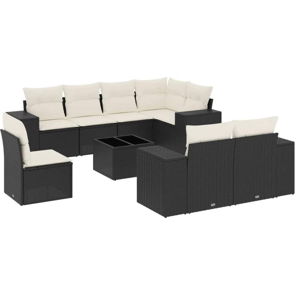 VidaXL, Gartenlounge, 10-tlg. Garten-Lounge-Set mit Kissen