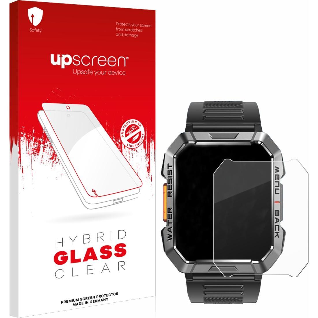 upscreen Schutzglas Schutzfolie Displayschutz Display Schutz Glas Folie klar, Smartwatch Schutzfolie, Transparent