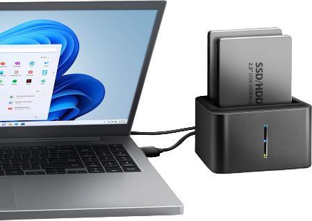 Productafbeelding Axagon ADSA-D25 dockingstation voor opslagschijven USB 3.2 Gen 1 (3.1 Gen 1) Type micro-B Zwart (2.5")