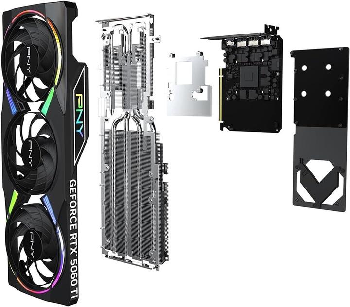 Actual product image PNY GeForce RTX 5060 Ti Epic-X RGB Overclocked Triple Fan (16 GB, GDDR7)