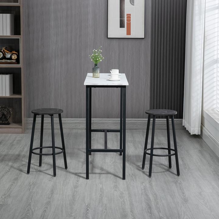 Image du produit Homcom Ensemble de tables de bar avec cadre en acier (100 x 40 x 90 cm)