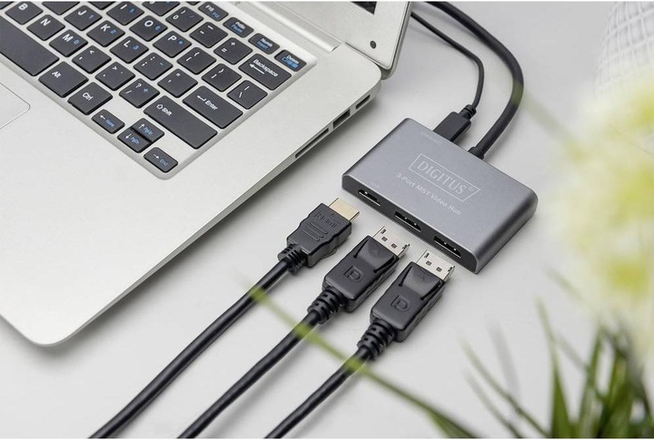 Produktbild Digitus 3-Port MST Video Hub (DP -> 2x DP, 1x HDMI) (USB-C, 3 Ports)