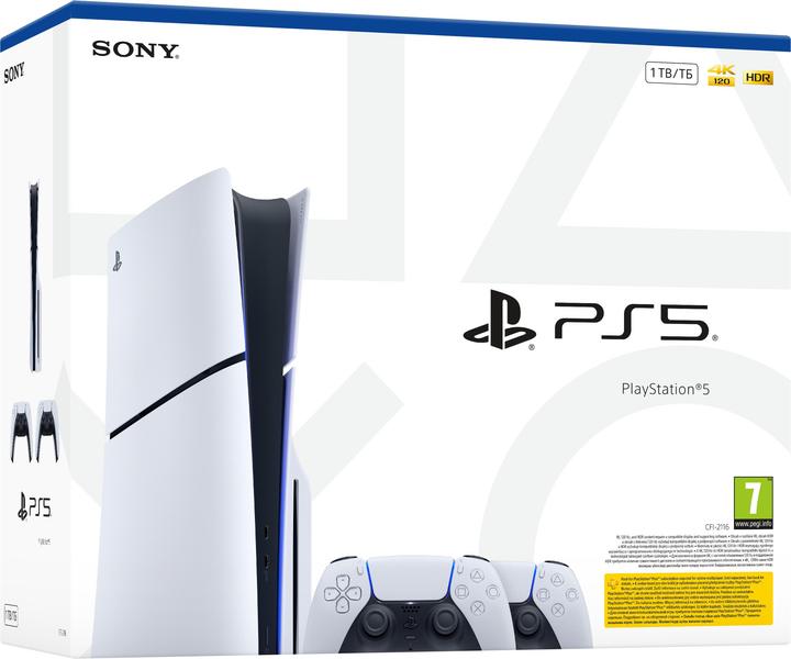 Produktbild Sony PlayStation 5 1 TB BluRay Weiss + 2 Controller