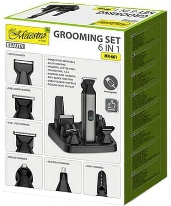 Actual product image Maestro Zestaw do strzyżenia włosów 6w1 USB MR-661