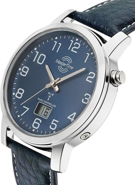 Produktbild Conrad Components Master Time Funk Herrenuhr (Analoguhr, Digitaluhr, Funkuhr, Uhr mit Schmuckstein, Lünette drehbar, 41 mm)