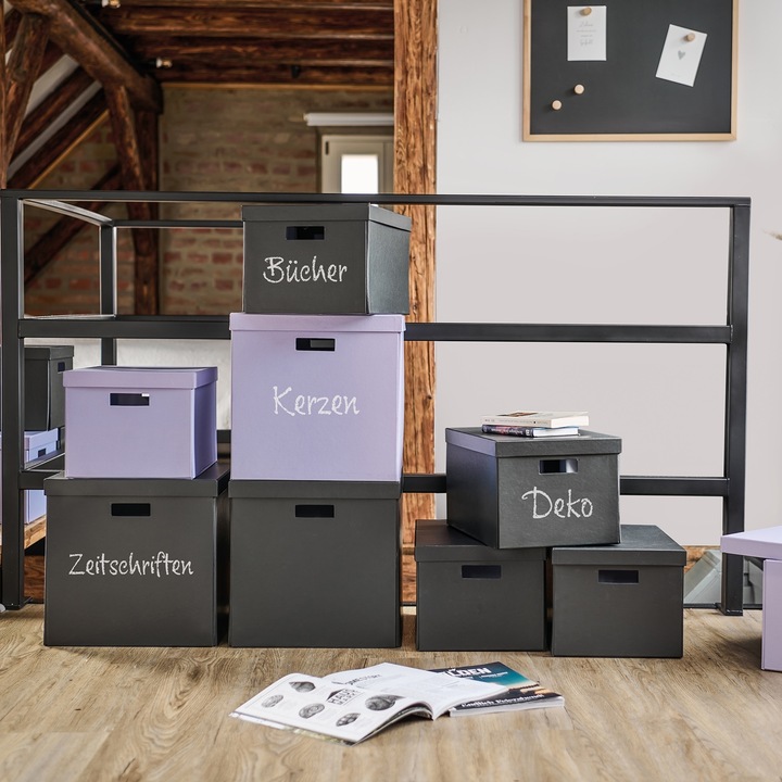 Actual product image Zeller Present Storage box 25x35x20 sw (25 x 25 x 20 cm)