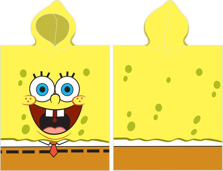Produktbild Tinisu Spongebob Kinder weicher Poncho kuschelig 50 x 110 cm Kuscheldecke (110 x 55 cm)