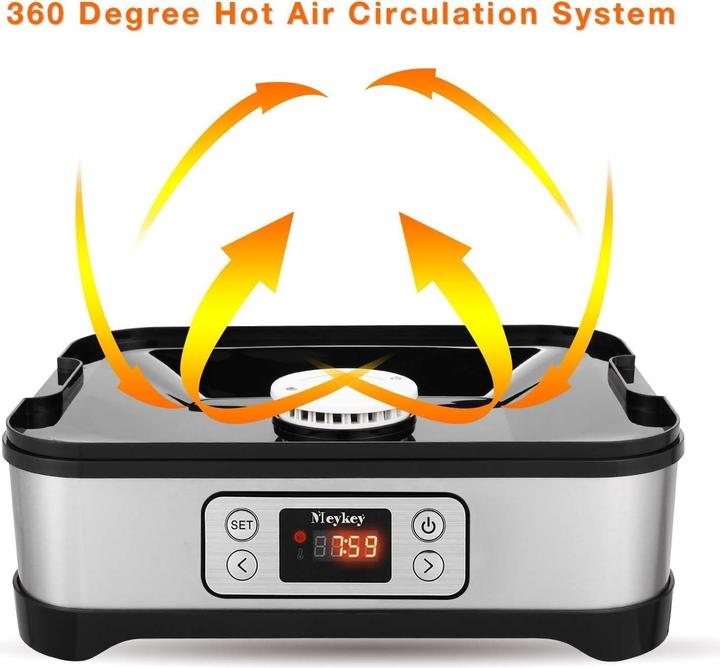 Actual product image Nictemaw 400W Food Dehydrator with Temperature Control, 8 Trays for Fruits, Vegetables, Meat
