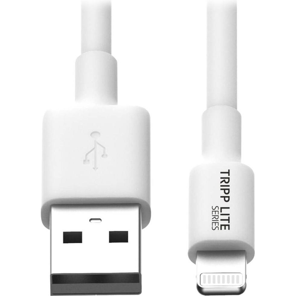 Thumbnail - Eaton USB-A to Lightning Sync/Charge Cable MFi Certified - White M/M USB 2.0 3ft. 0.91m (1 m, USB 2.0), USB Kabel