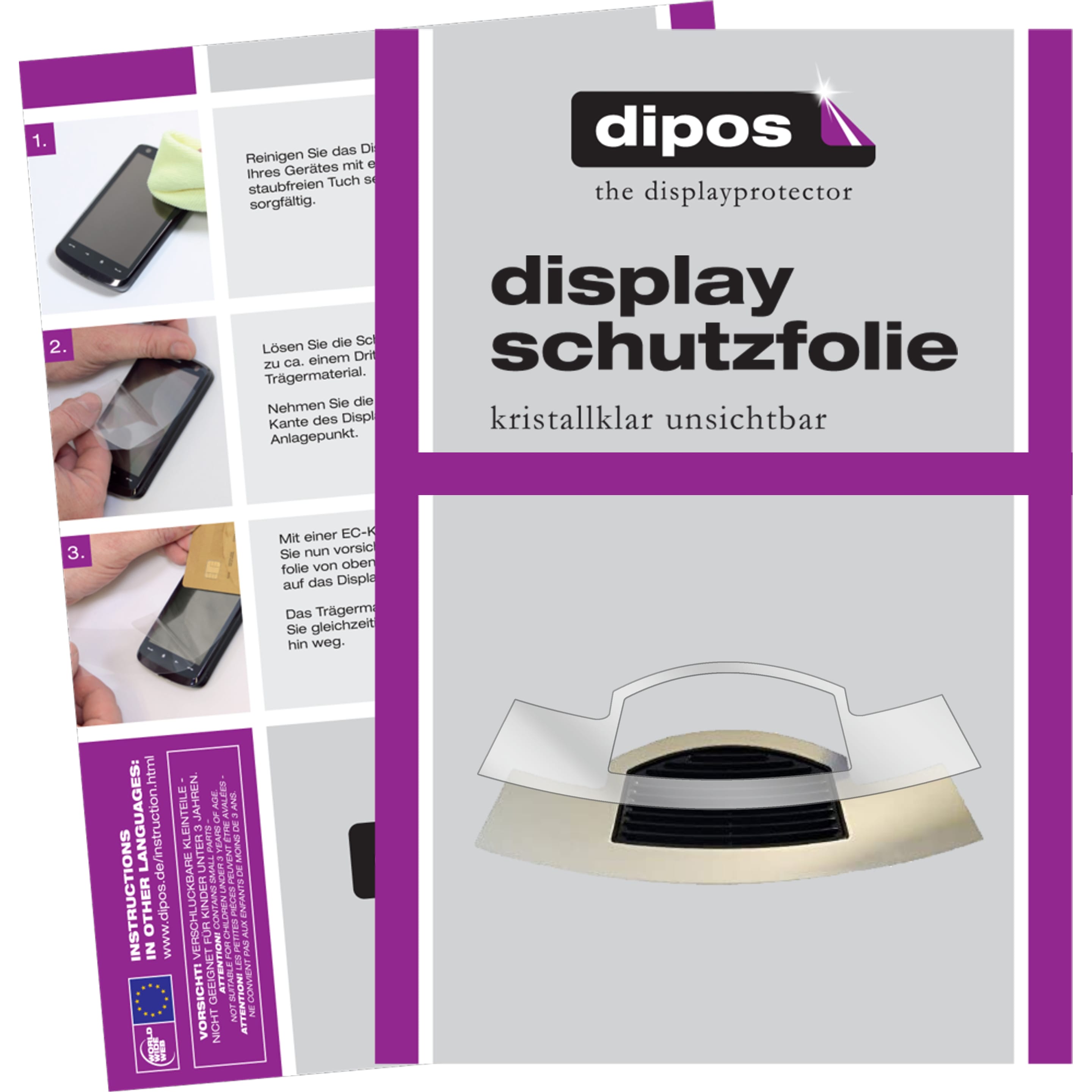 Dipos Displayschutzfolie Crystalclear, Zubehör Kaffeemaschinen, Transparent