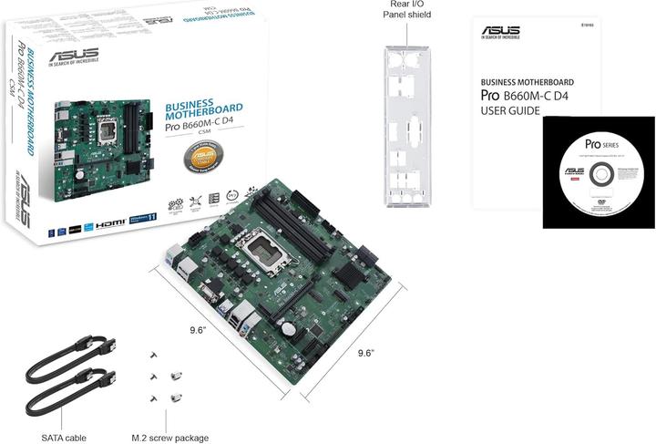 Productafbeelding ASUS PRO B660M-C D4 CSM (LGA 1700, Intel B660, mATX)