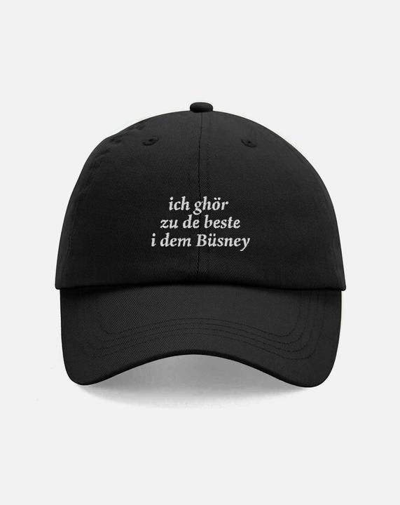 Plakativ «Büsney» Cotton Cap Black