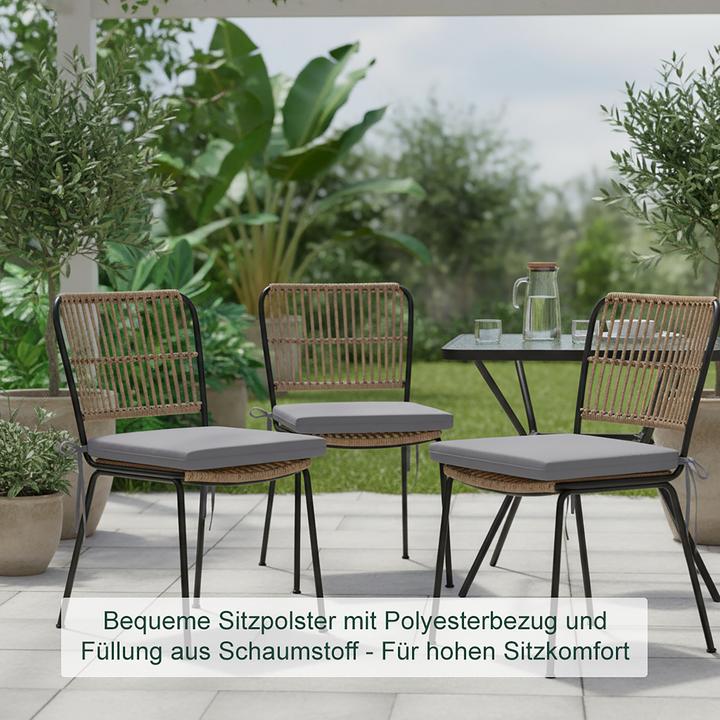 Image du produit Relaxdays 4 coussins chaise