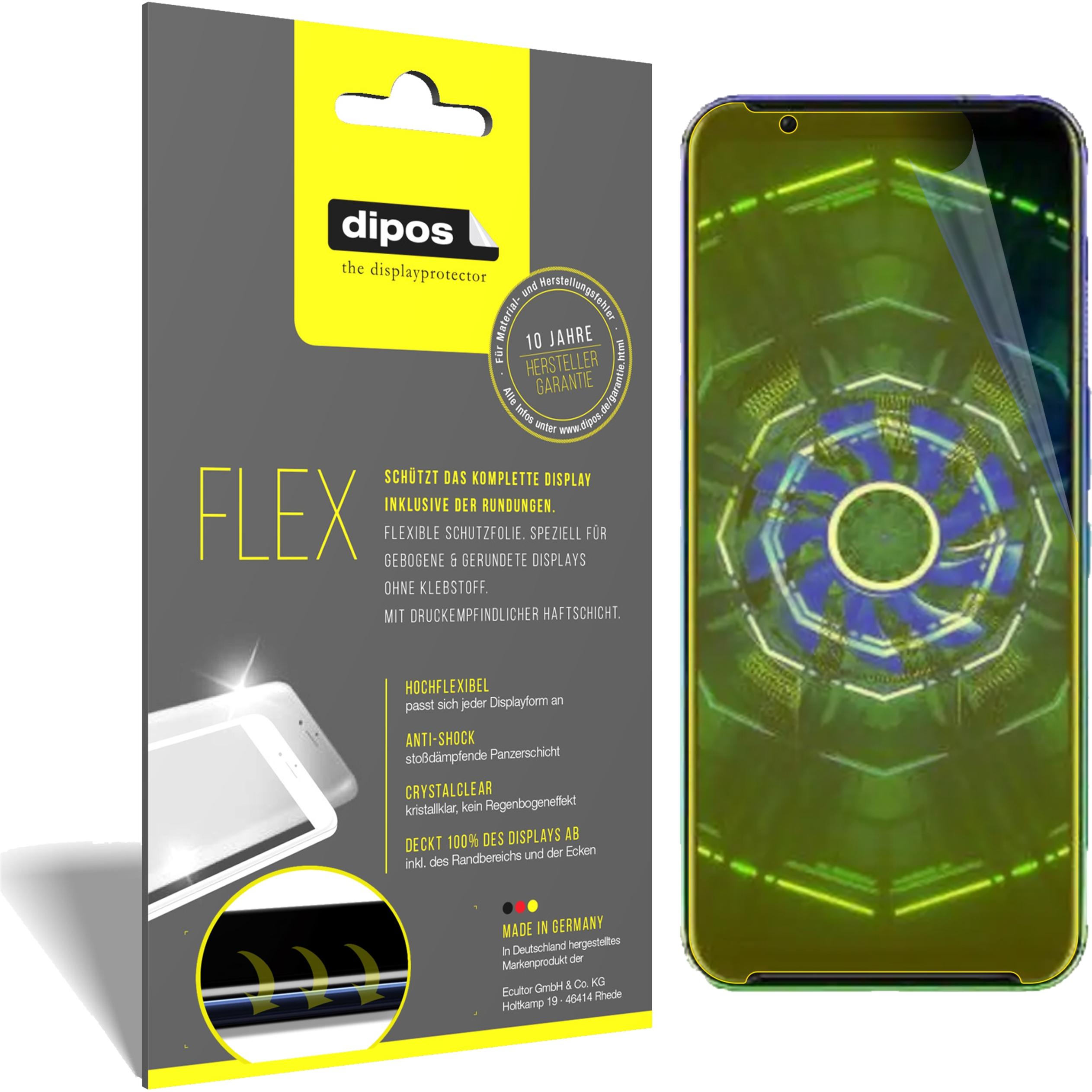 Dipos Displayschutzfolie Full-Cover 3D (3 Stück, ZTE Nubia Red Magic 5S), Smartphone Schutzfolie, Transparent
