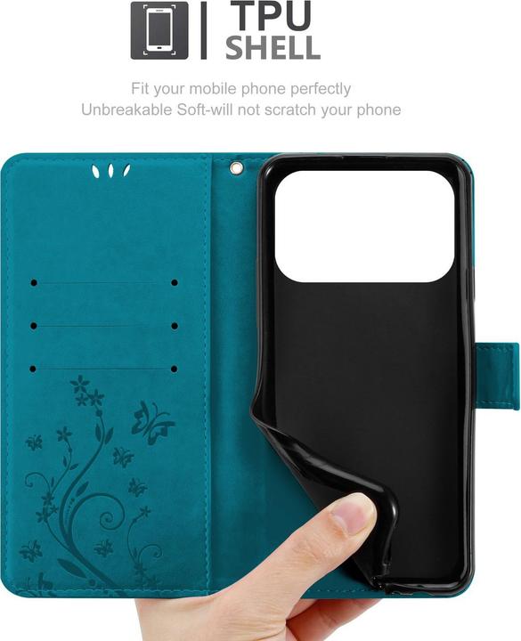 Actual product image Cadorabo Cover flowers pattern (Apple iPhone 17 Pro)