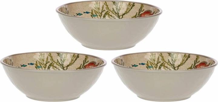 Actual product image No Name Sea Life melamine round salad bowl - 28 cm