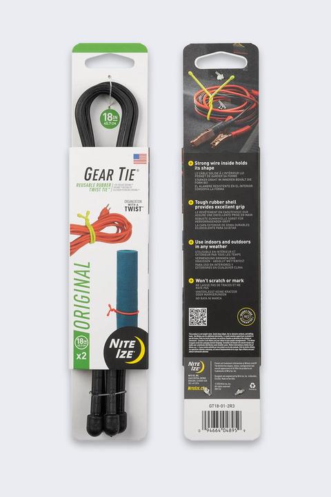 Image du produit Nite Ize Gear Tie 18"/noir (Boucles de fixation, 450 mm, 2 pcs)