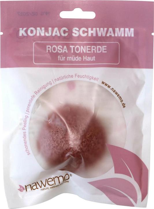 Nawemo Éponge de Konjac Argile rose