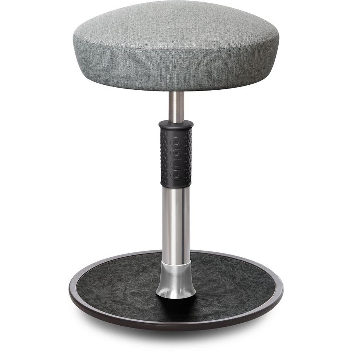 Ongo, Bürostuhl, Sitz- Stehhocker Free Regular Hutsitz kvadrat Remix Hellgrau chrom /schwarz