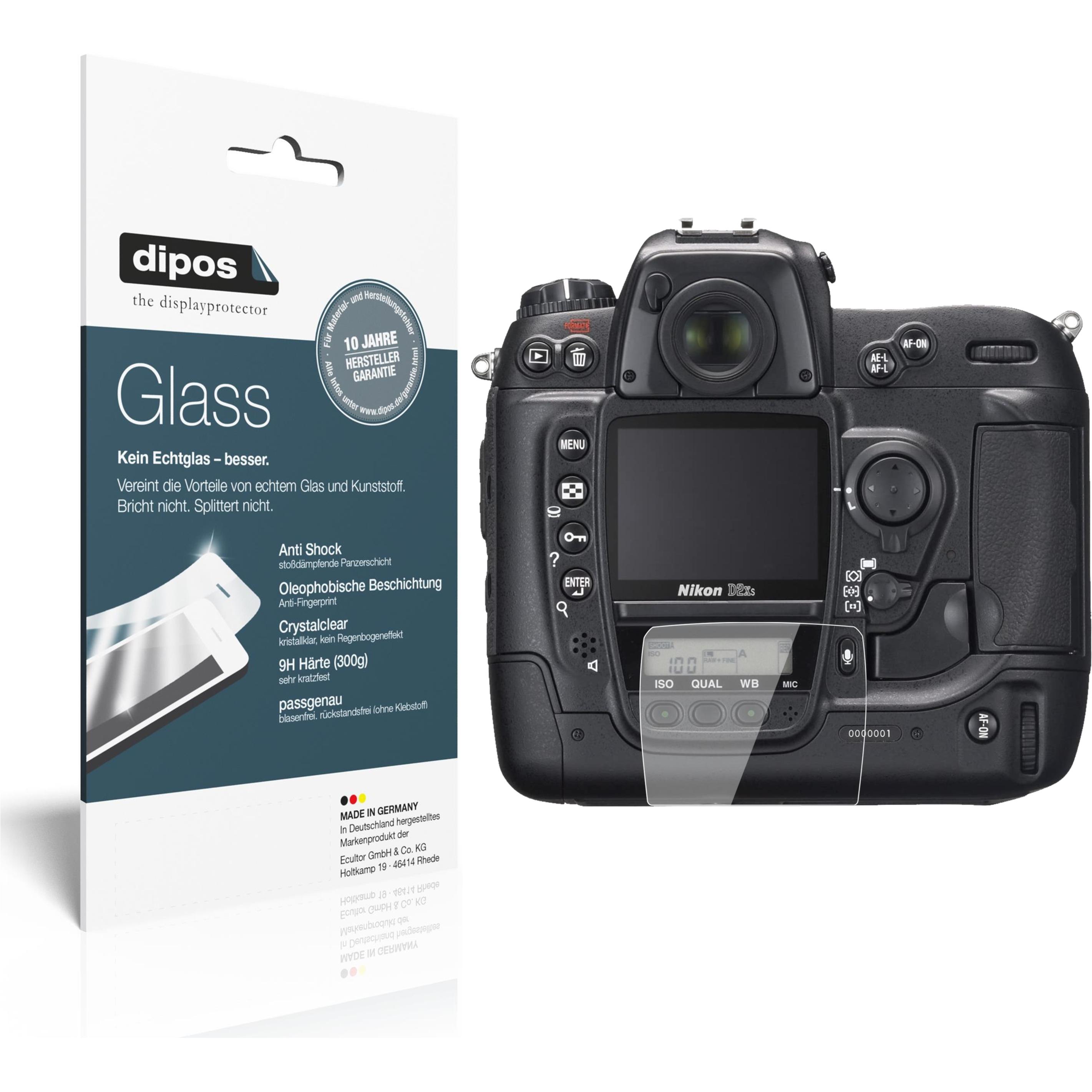 Dipos Displayschutz Anti-Shock (Displayschutz, Nikon D2H), Kameraschutz, Transparent