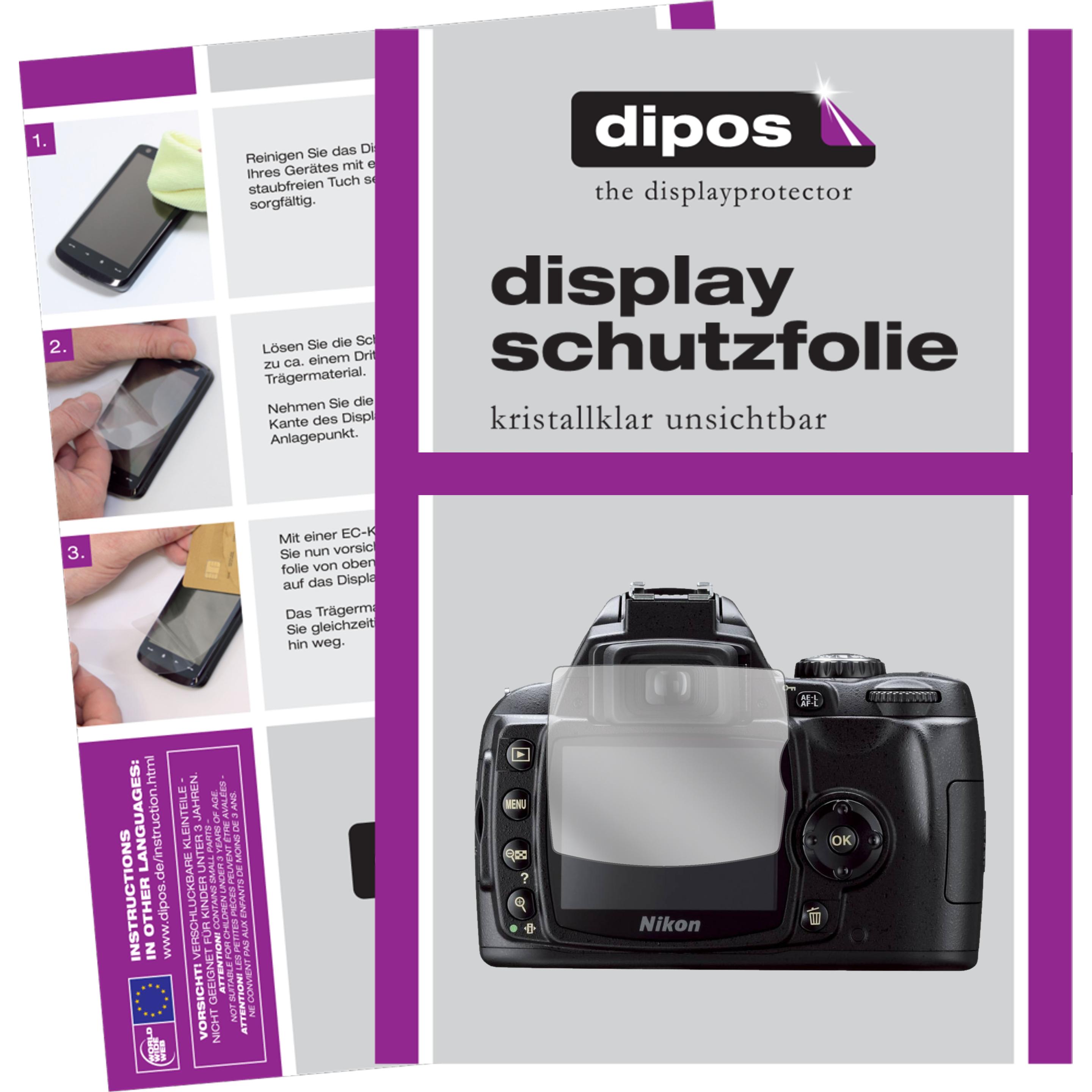 Dipos Displayschutzfolie Crystalclear (Displayschutz, Nikon D40x), Kameraschutz, Transparent