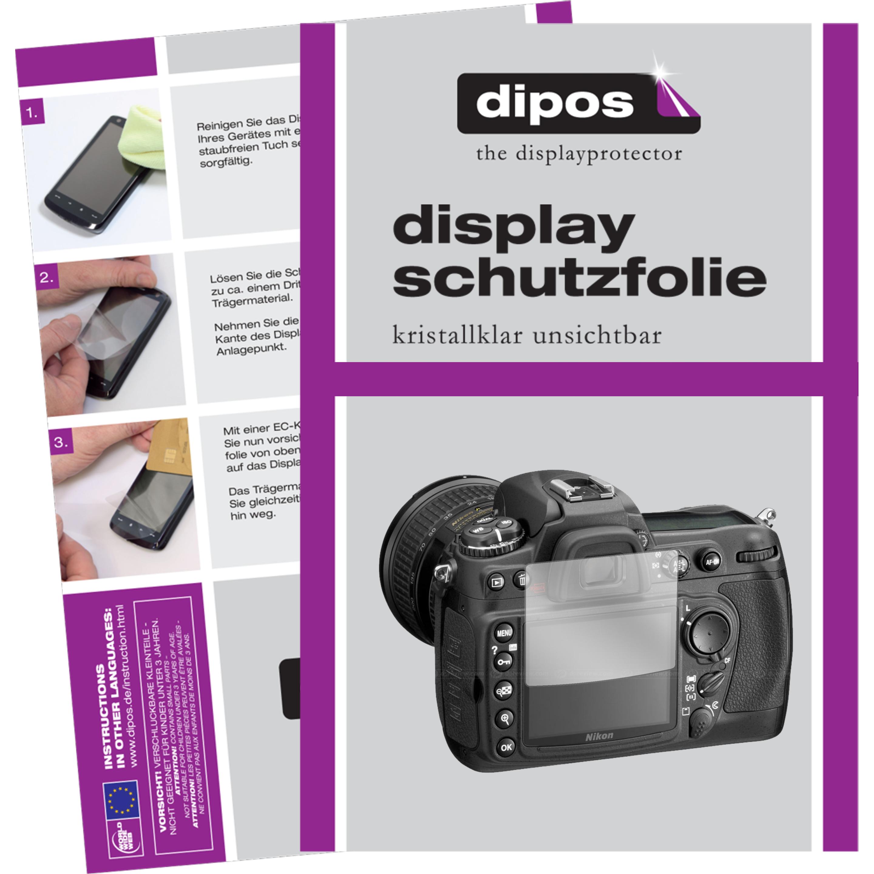 Dipos Displayschutzfolie Crystalclear (Displayschutz, Nikon D300), Kameraschutz, Transparent