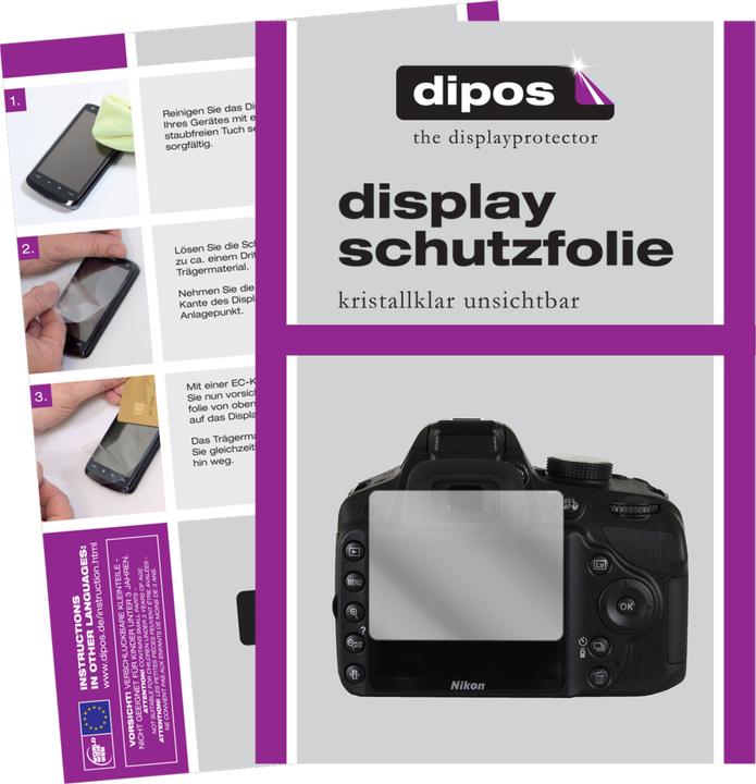 Dipos Displayschutzfolie Crystalclear (Displayschutz, Nikon D3200)