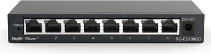 Produktbild Ruijie 8-Port Gigabit unmanaged Switch, 8 Gigabit RJ45 Ports,Steel Case (8 Ports)