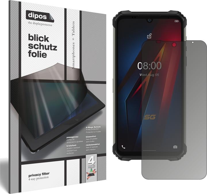 Produktbild Dipos Blickschutzfolie 4-Way Privacy (1 Stück, Ulefone Armor 8)
