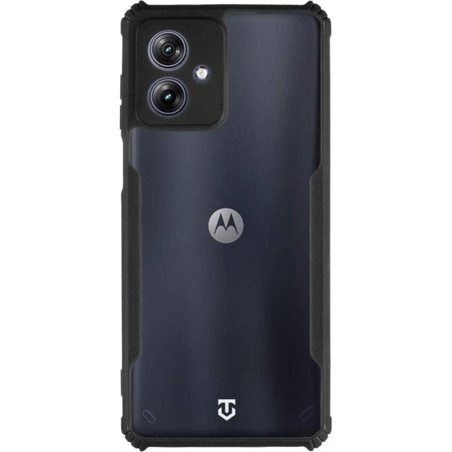 Tactical Quantum Stealth Cover for Motorola G54 5G/Power Edition Clear/Black (Motorola Moto G54), Smartphone Hülle, Tran...