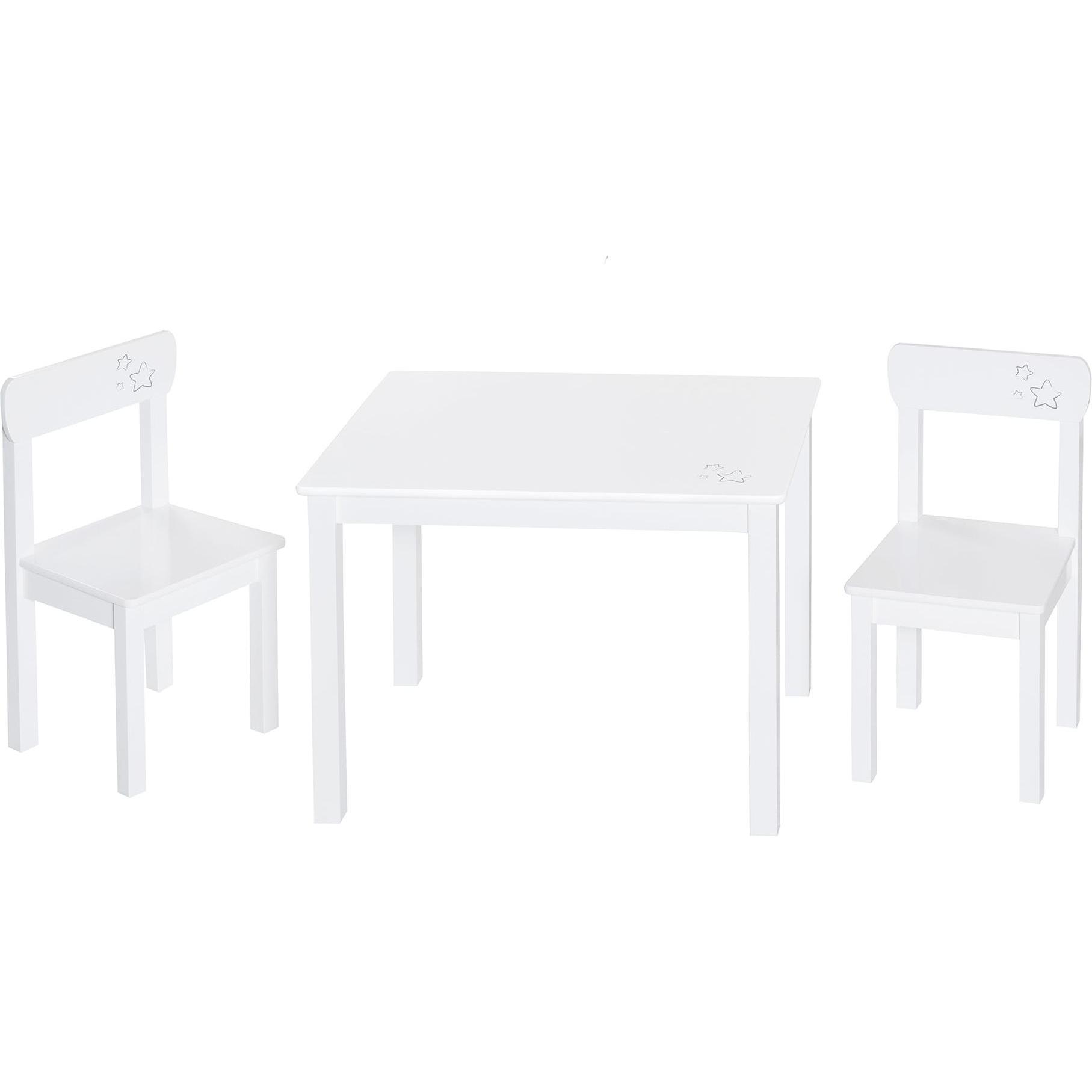 Roba Weiss Kinderstuhl + Kindertisch, Kindersitzgruppe (Kindersitzgruppe)