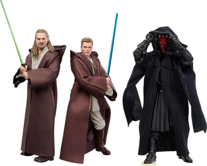 Immagine prodotto Hasbro Star Wars Episodio I Serie Nera - Figure d'azione 3-Pack Qui-Gon Jinn, Darth Maul, Obi-Wan Kenobi 15