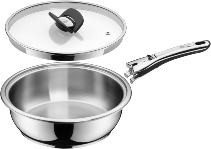 Immagine prodotto WMF Padella Click&Serve (24 cm, Padella per friggere, Acciaio inossidabile)