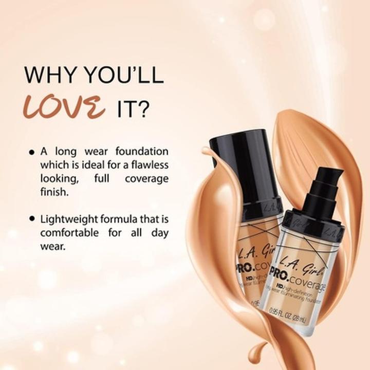 Actual product image L.A. Girl Pro Coverage Illuminating Foundation Fair (Fair)