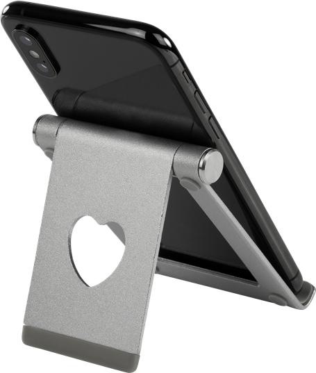 Produktbild Deltaco Ständer für Telefone und Tablets, Aluminium, Silber