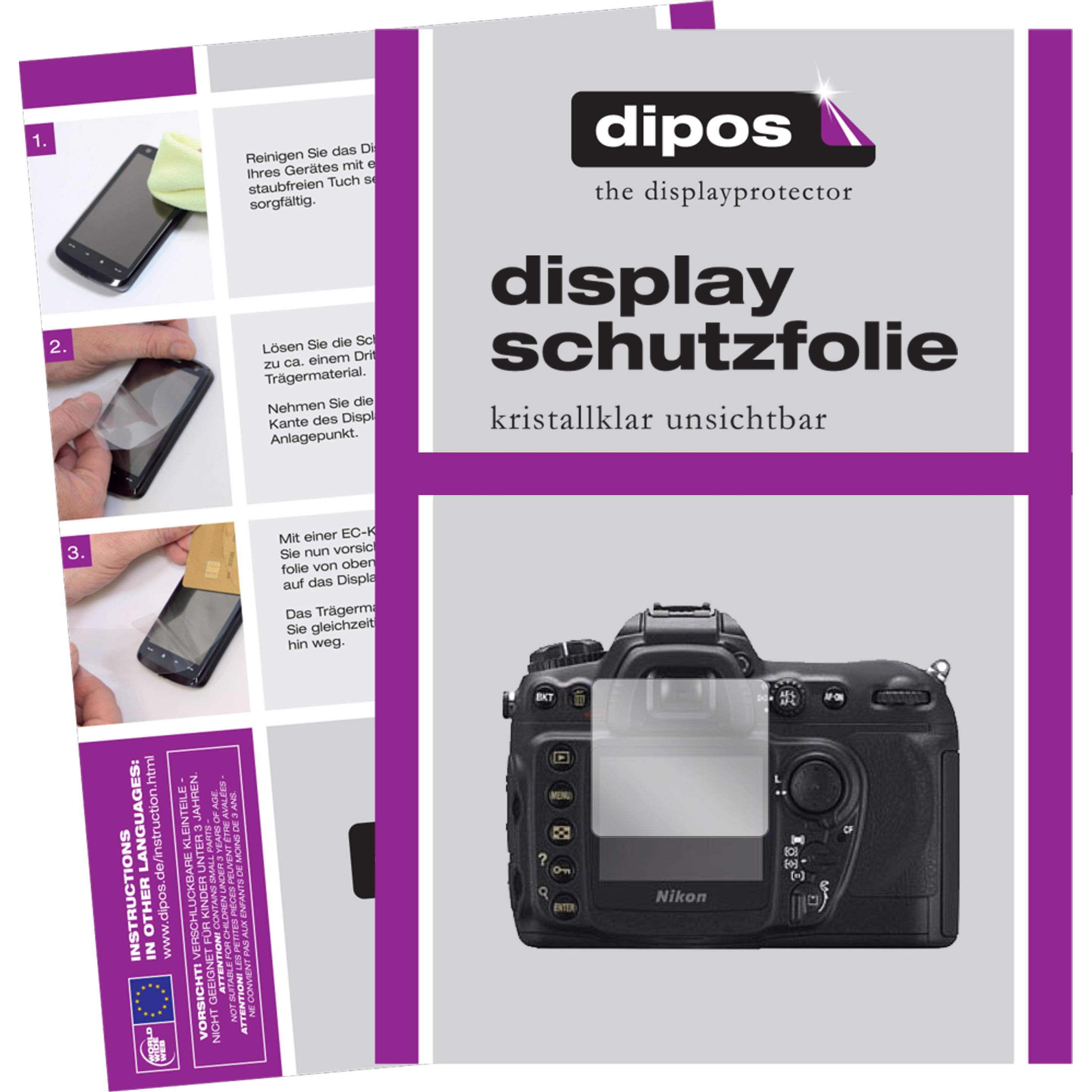 Dipos Displayschutzfolie Crystalclear (Displayschutz, Nikon D200), Kameraschutz, Transparent