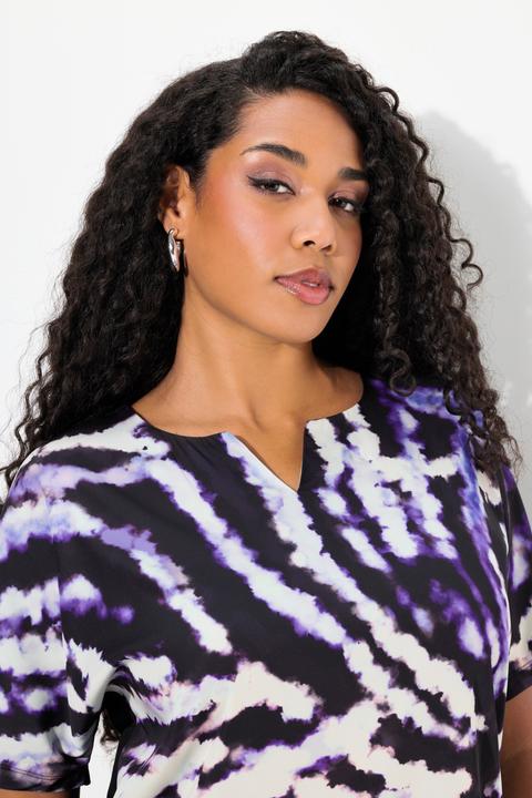 Immagine prodotto Ulla Popken Maglia con design batik, scollo a tunica e mezze maniche (42, 44)