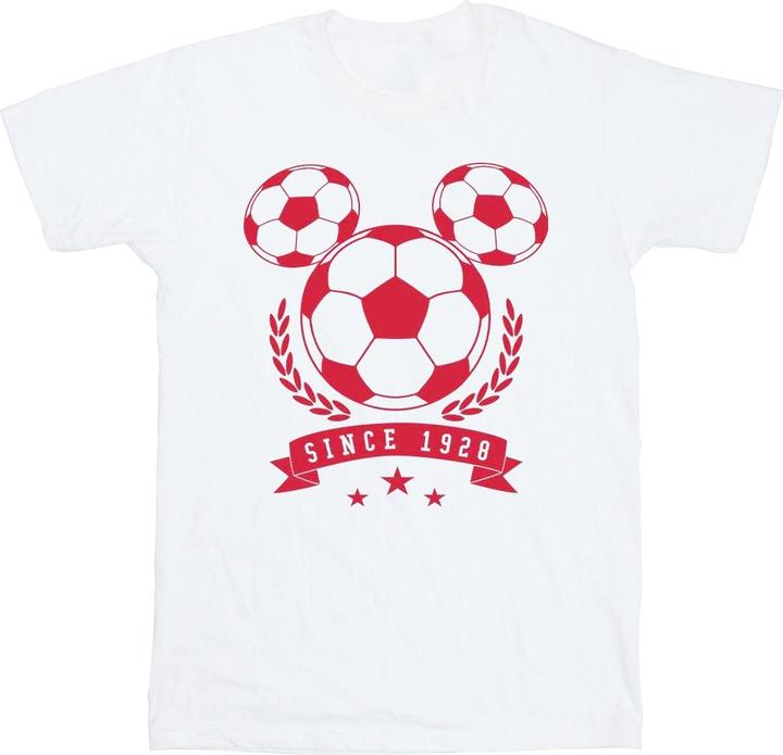 Actual product image Disney Girls Mickey Football Head Cotton T-Shirt (128)