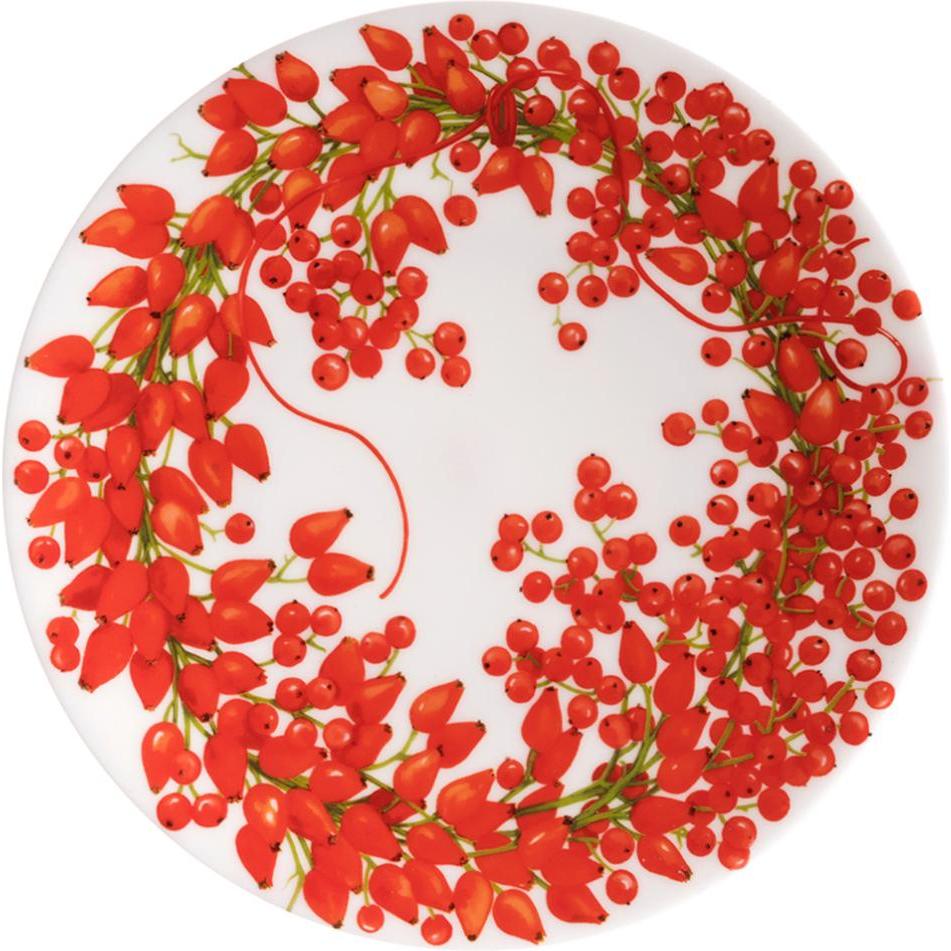 Taitù Fil Rouge Bacche Teller flach, Teller, Mehrfarbig