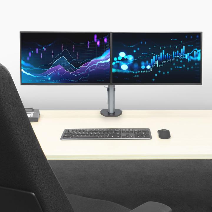 Produktbild ACT Monitor Desk Mount, 2 screens up to 32ö, gray (Tisch, 32")