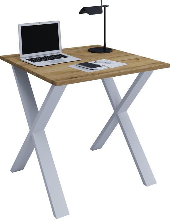 Produktbild VCM Schreibtisch Computertisch Lona X Silber (80 x 50 x 76 cm)