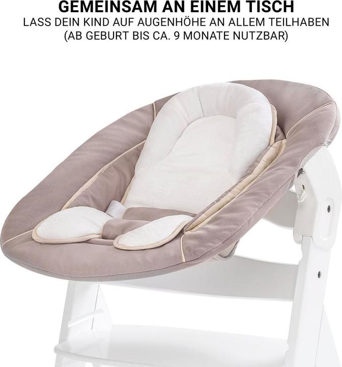 Produktbild Hauck Hochstühle Beta Plus Natural 5-tlg. Newborn-Set - Hochstuhl + (Hochstuhl, Treppenhochstuhl)