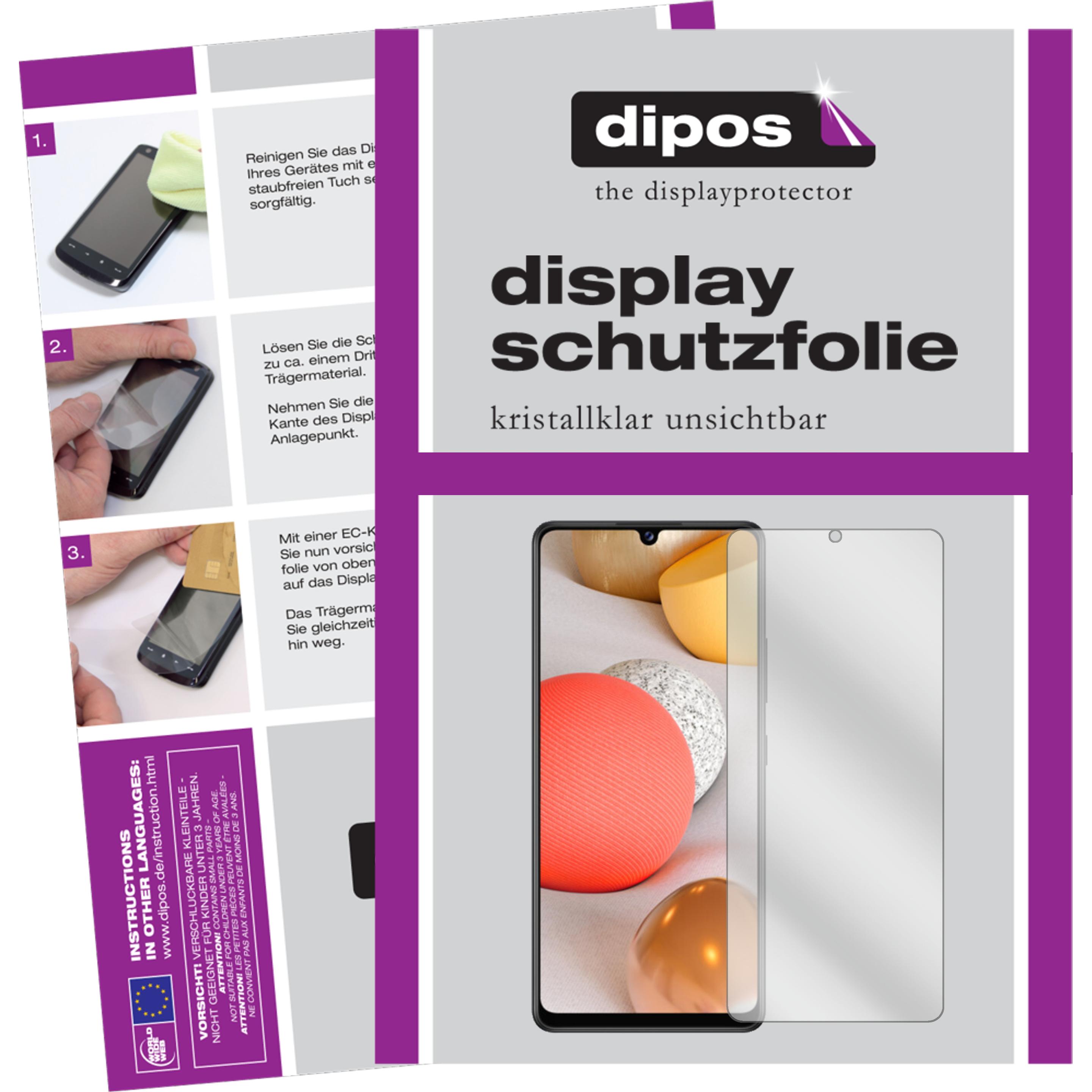 Dipos Displayschutzfolie Crystalclear (6 Stück, Samsung Galaxy A42 5G), Smartphone Schutzfolie, Transparent