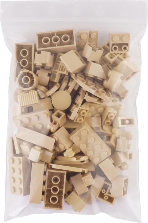 Actual product image LEGO bricks beige mixed - 100 pieces - Tan bricks mix - NEW (LEGO Accessories)