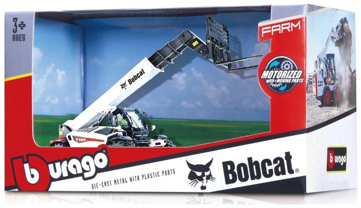 Actual product image Bburago 1:48 Bobcat T40.180SLP telescopic handler with pallet forks, 18-32087