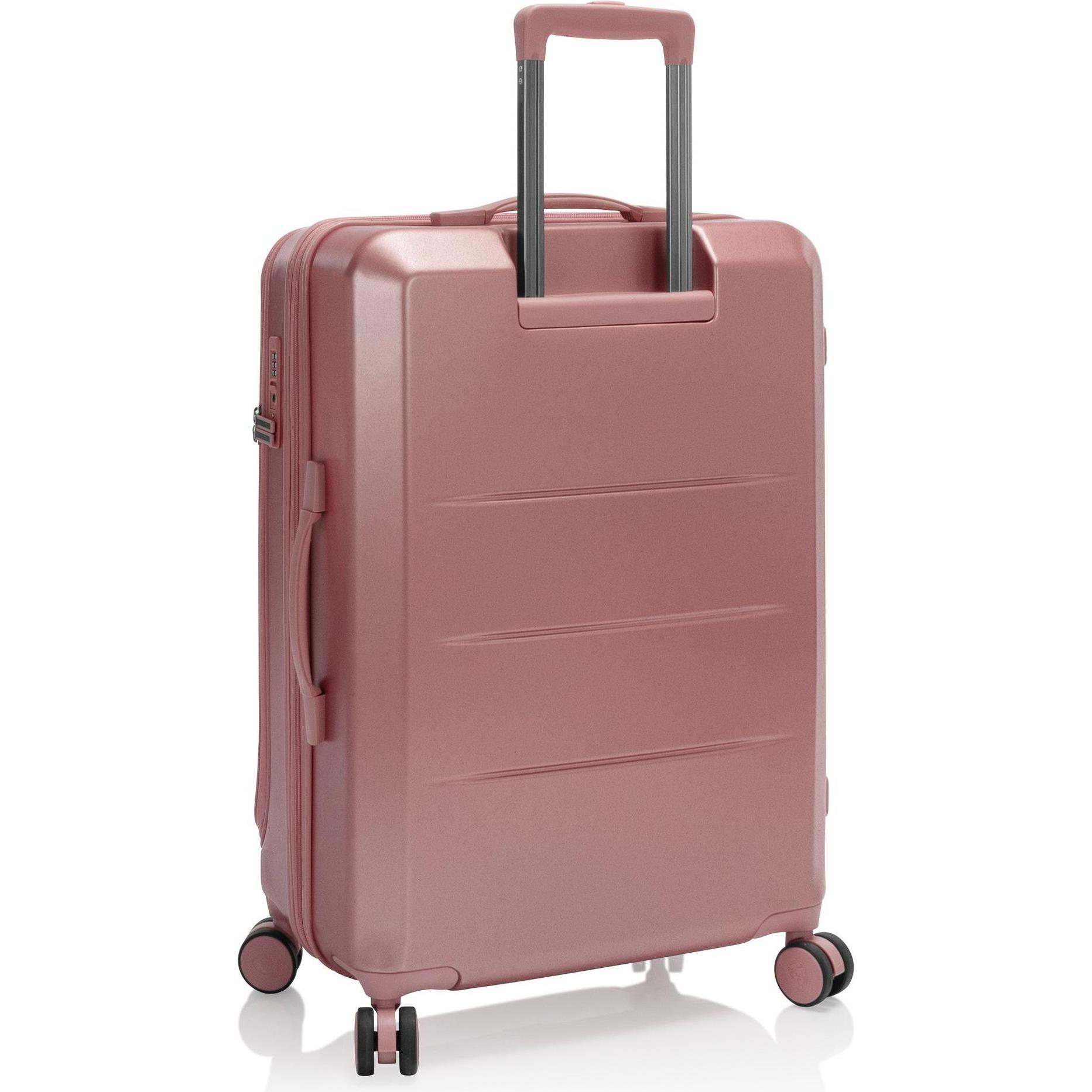 Heys, Koffer, EZ Fashion 4 Rollen Kofferset 3-teilig mit Dehnfalte, Rosa, (237 l, XL (ab 115l))