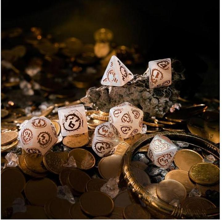 Actual product image Q Workshop SDRA4T - Dragons Dice Set, Quartz